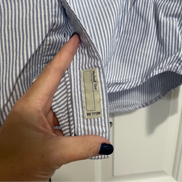 J.Crew Classic All Cotton Button Down Oxford Blue White Size XL - Picture 6 of 10